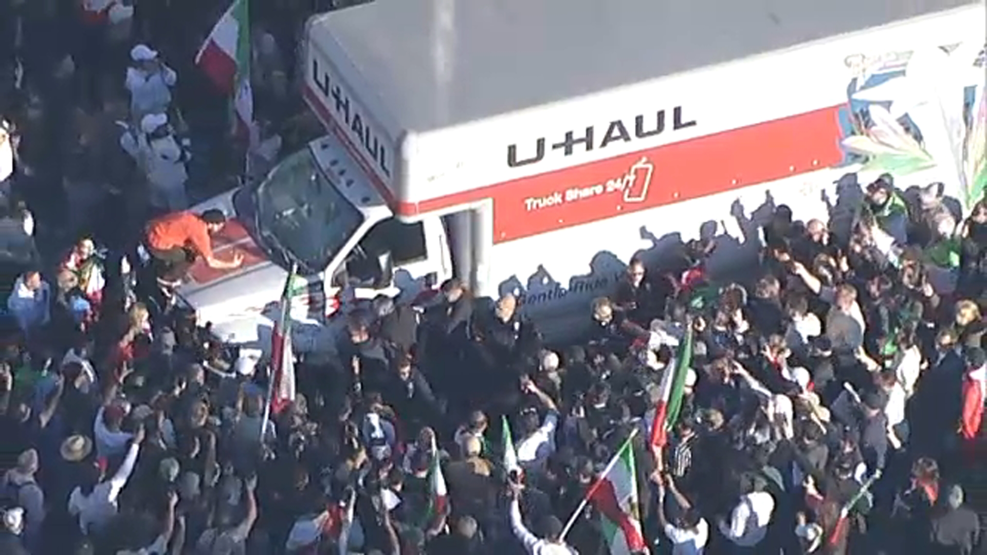 Uhaul Driver Into Crowd